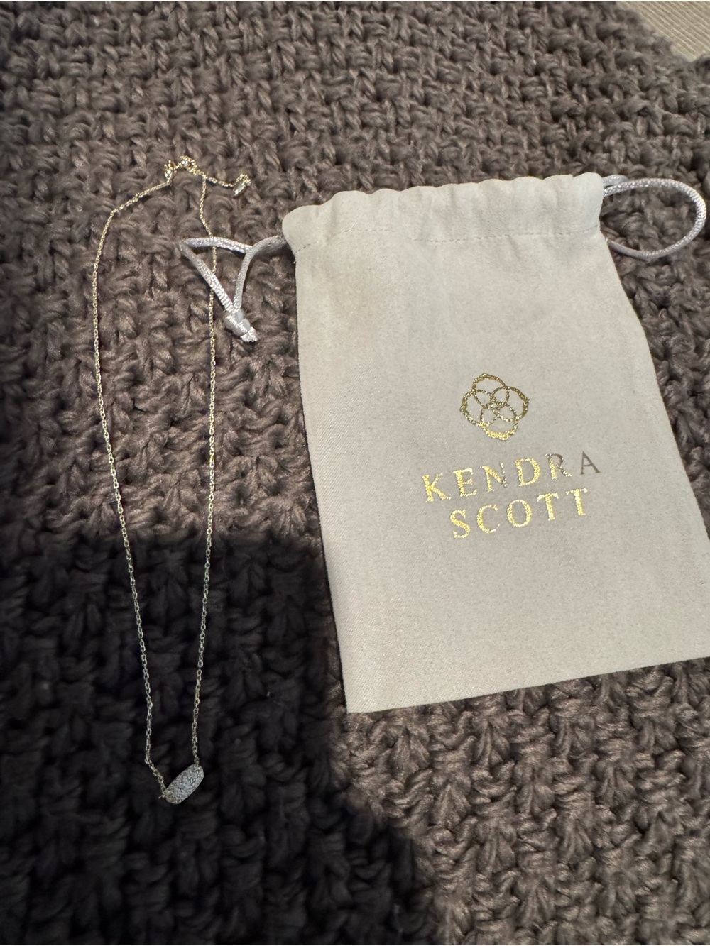 Kendra Scott Gold Pavé Mariah Bar Necklace